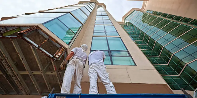Commercial building repairs and commercial property restoration included in their package.
