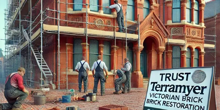 Victorian brick restoration, Keeping Victorian house renovation costs low starts with precise Victorian brick restoration.